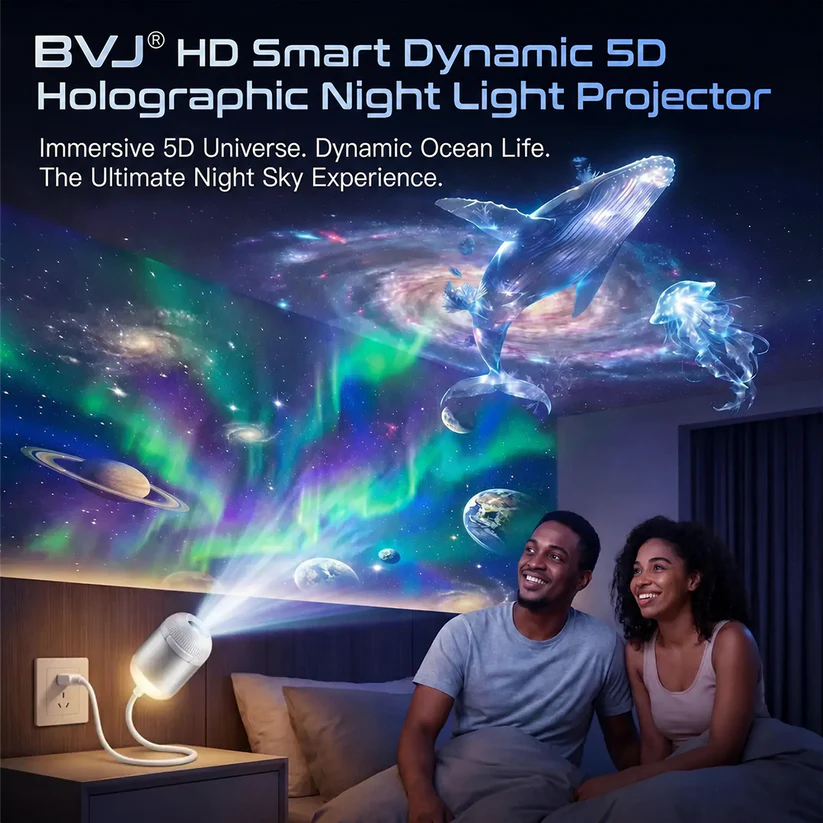 BVJ® Night Light Projector - Smart Holographic Star Projector