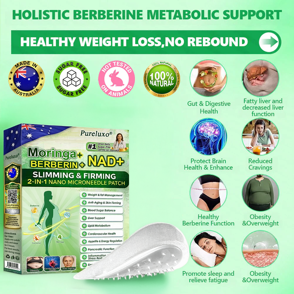 【𝐿𝑎𝑠𝑡 𝐷𝑎𝑦 𝑃𝑟𝑜𝑚𝑜𝑡𝑖𝑜𝑛 80% 𝑂𝐹𝐹】🇦🇺𝙋𝙪𝙧𝙚𝙡𝙪𝙭𝙤® 𝑴𝒐𝒓𝒊𝒏𝒈𝒂 & 𝑩𝒆𝒓𝒃𝒆𝒓𝒊𝒏𝒆 *NAD+| Slimming & Firming 2-in-1 Nano Microneedle Patch |𝘉𝘢𝘤𝘬𝘦𝘥 𝘣𝘺 𝘴𝘤𝘪𝘦𝘯𝘤𝘦 | 10-𝗂𝗇-𝟣 𝖿𝗈𝗋𝗆𝗎𝗅𝖺 | 𝑅𝑒𝑠𝑢𝑙𝑡𝑠 𝑖𝑛 7 𝑑𝑎𝑦𝑠