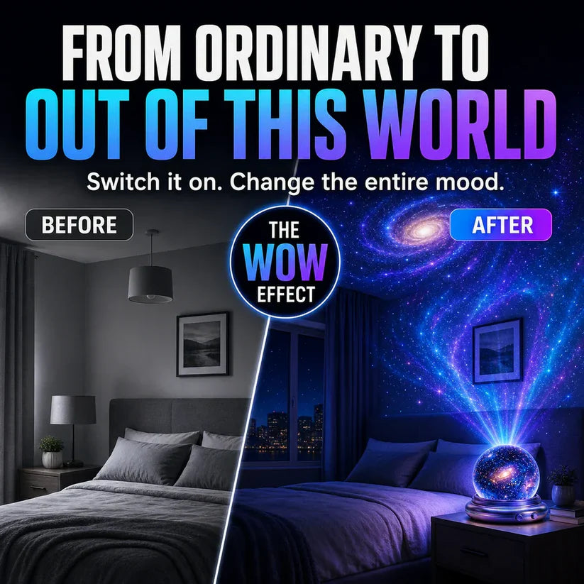 BVJ® Night Light Projector - Smart Holographic Star Projector
