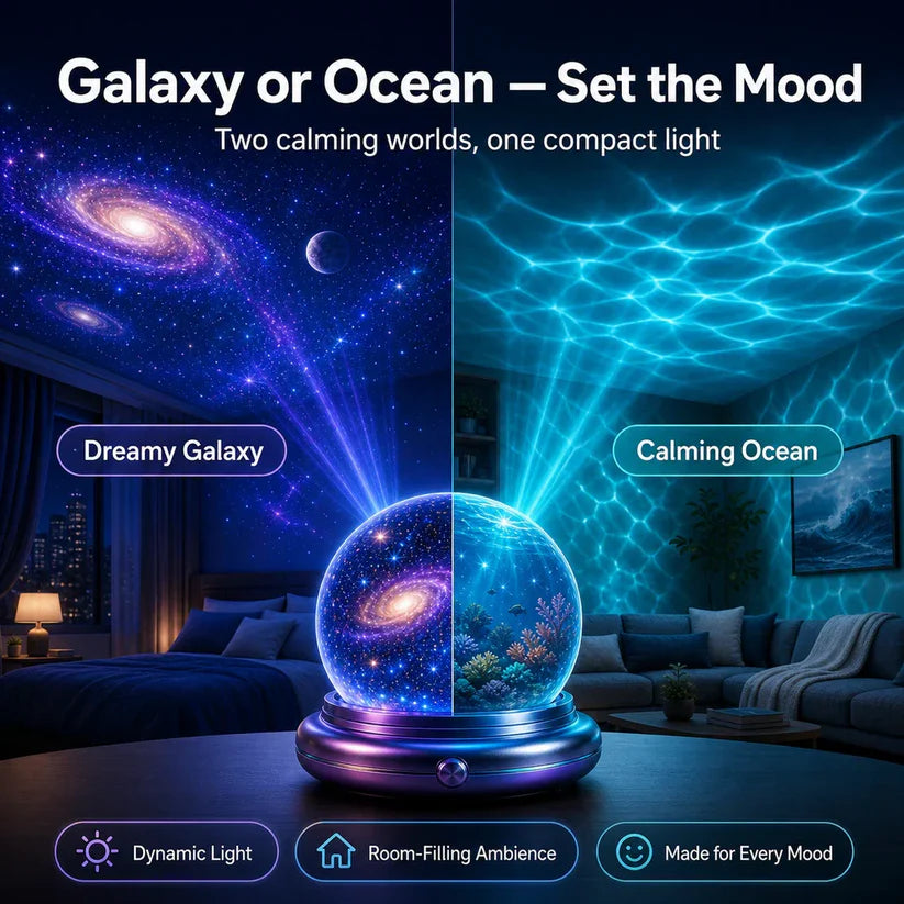 BVJ® Night Light Projector - Smart Holographic Star Projector