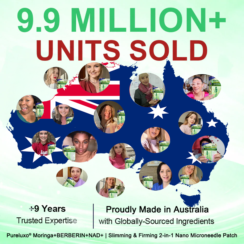 【𝐿𝑎𝑠𝑡 𝐷𝑎𝑦 𝑃𝑟𝑜𝑚𝑜𝑡𝑖𝑜𝑛 80% 𝑂𝐹𝐹】🇦🇺𝙋𝙪𝙧𝙚𝙡𝙪𝙭𝙤® 𝑴𝒐𝒓𝒊𝒏𝒈𝒂 & 𝑩𝒆𝒓𝒃𝒆𝒓𝒊𝒏𝒆 *NAD+| Slimming & Firming 2-in-1 Nano Microneedle Patch |𝘉𝘢𝘤𝘬𝘦𝘥 𝘣𝘺 𝘴𝘤𝘪𝘦𝘯𝘤𝘦 | 10-𝗂𝗇-𝟣 𝖿𝗈𝗋𝗆𝗎𝗅𝖺 | 𝑅𝑒𝑠𝑢𝑙𝑡𝑠 𝑖𝑛 7 𝑑𝑎𝑦𝑠
