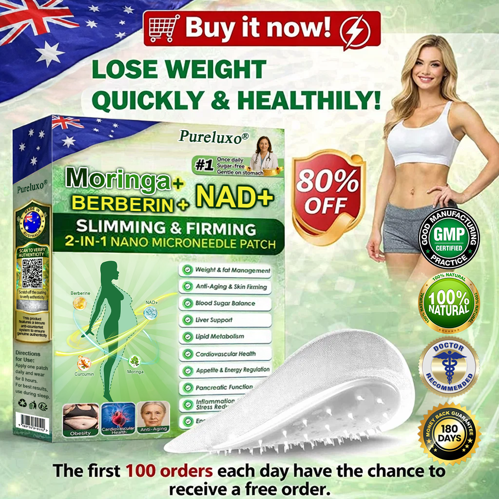 【𝐿𝑎𝑠𝑡 𝐷𝑎𝑦 𝑃𝑟𝑜𝑚𝑜𝑡𝑖𝑜𝑛 80% 𝑂𝐹𝐹】🇦🇺𝙋𝙪𝙧𝙚𝙡𝙪𝙭𝙤® 𝑴𝒐𝒓𝒊𝒏𝒈𝒂 & 𝑩𝒆𝒓𝒃𝒆𝒓𝒊𝒏𝒆 *NAD+| Slimming & Firming 2-in-1 Nano Microneedle Patch |𝘉𝘢𝘤𝘬𝘦𝘥 𝘣𝘺 𝘴𝘤𝘪𝘦𝘯𝘤𝘦 | 10-𝗂𝗇-𝟣 𝖿𝗈𝗋𝗆𝗎𝗅𝖺 | 𝑅𝑒𝑠𝑢𝑙𝑡𝑠 𝑖𝑛 7 𝑑𝑎𝑦𝑠
