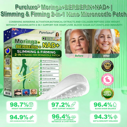 【𝐿𝑎𝑠𝑡 𝐷𝑎𝑦 𝑃𝑟𝑜𝑚𝑜𝑡𝑖𝑜𝑛 80% 𝑂𝐹𝐹】🇦🇺𝙋𝙪𝙧𝙚𝙡𝙪𝙭𝙤® 𝑴𝒐𝒓𝒊𝒏𝒈𝒂 & 𝑩𝒆𝒓𝒃𝒆𝒓𝒊𝒏𝒆 *NAD+| Slimming & Firming 2-in-1 Nano Microneedle Patch |𝘉𝘢𝘤𝘬𝘦𝘥 𝘣𝘺 𝘴𝘤𝘪𝘦𝘯𝘤𝘦 | 10-𝗂𝗇-𝟣 𝖿𝗈𝗋𝗆𝗎𝗅𝖺 | 𝑅𝑒𝑠𝑢𝑙𝑡𝑠 𝑖𝑛 7 𝑑𝑎𝑦𝑠