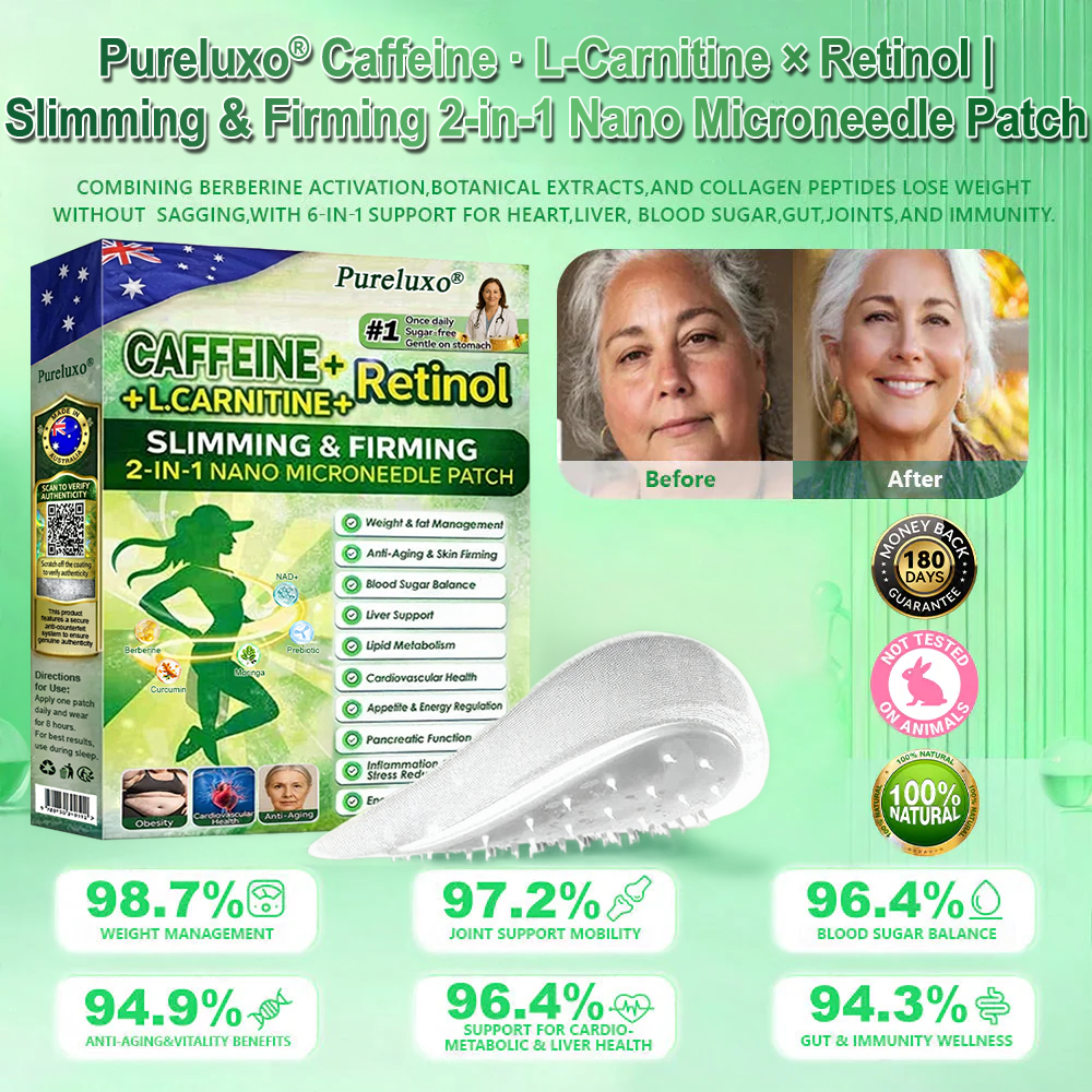 [Doctor-backed / Clinical support] 🇦🇺 𝙋𝙪𝙧𝙚𝙡𝙪𝙭𝙤® L-Carnitine × Retinol | Slimming & Firming 2-in-1 Nano Microneedle Patch 🔥 Obesity, Diabetes, Sleep Apnea, And Joint Issues👩‍⚕️